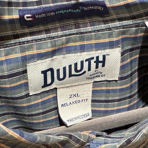 Duluth Trading Magna Ready Technology Plaid Magnetic Shirt 2XL XXL Extra Large - Picture 3 of 4